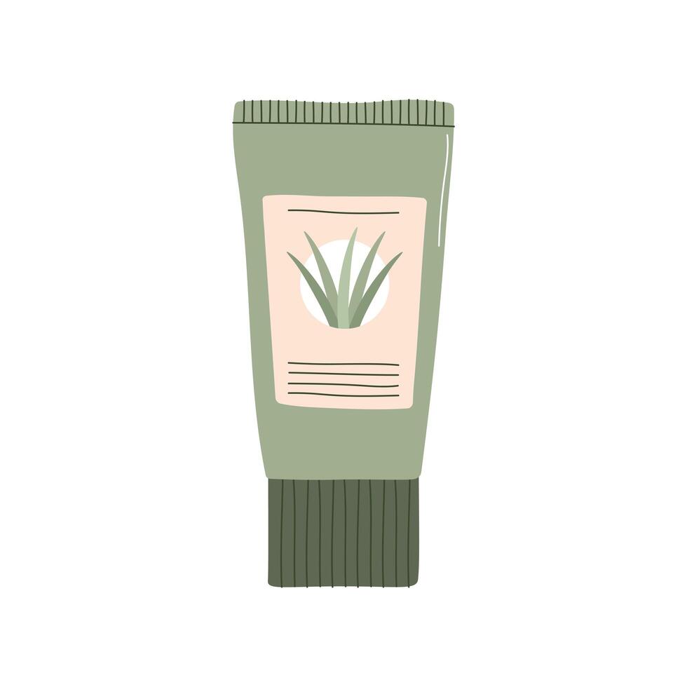 producto de tubo de aloe para el cuidado de la piel vector