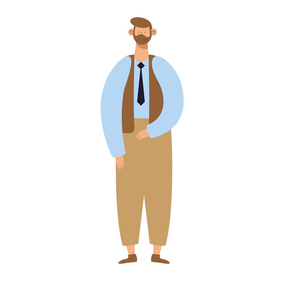 elegant gentleman standing vector