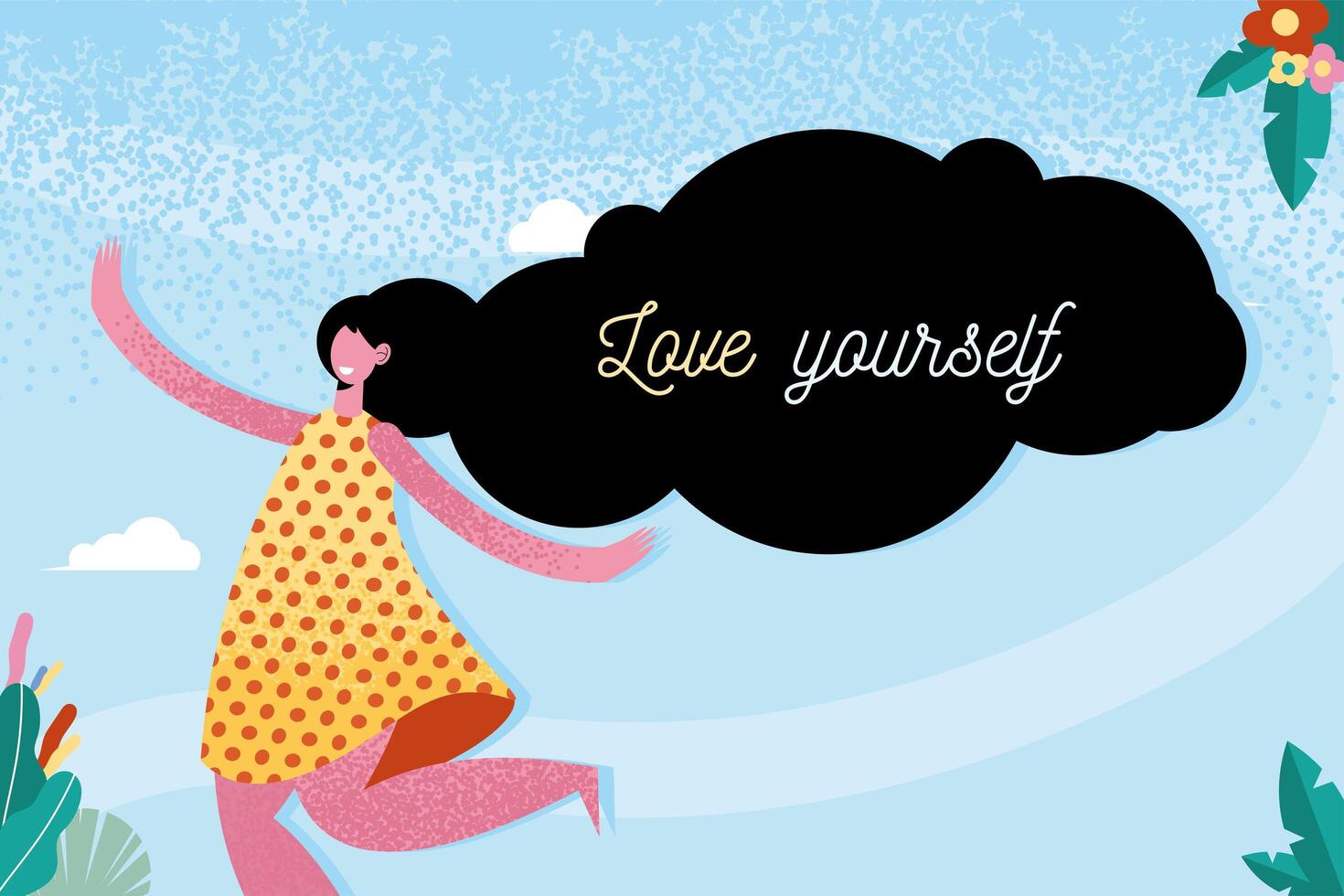 love yourself card vector