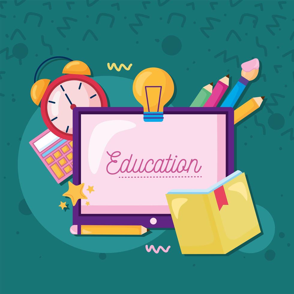 education tablet illustration vector