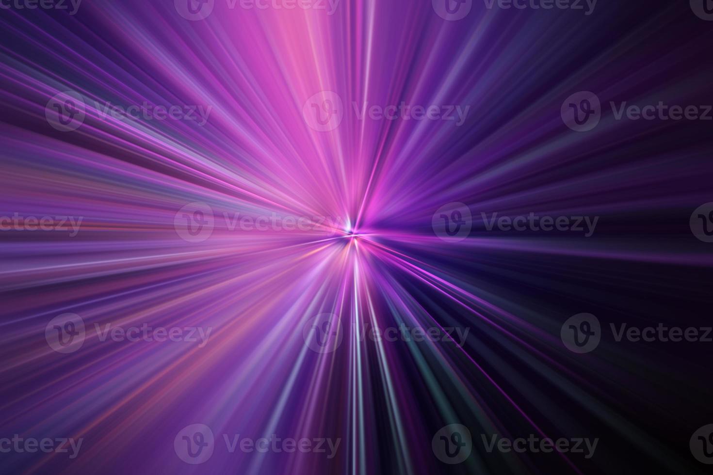 fondo de explosión de luz de explosión de estrella púrpura abstracta. Fondo de explosión estelar rayado abstracto púrpura. Líneas de luz dinámicas púrpura. Luz desde el punto central púrpura. foto