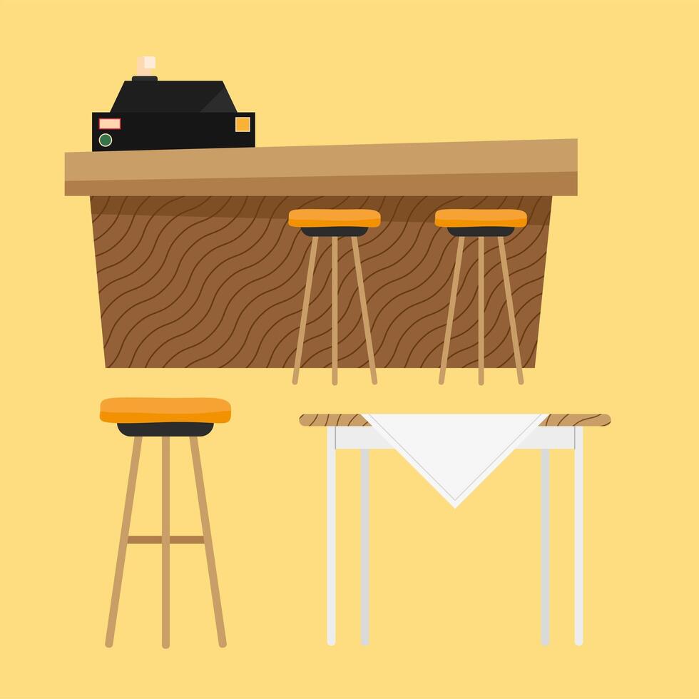 three coffee shop icons vector