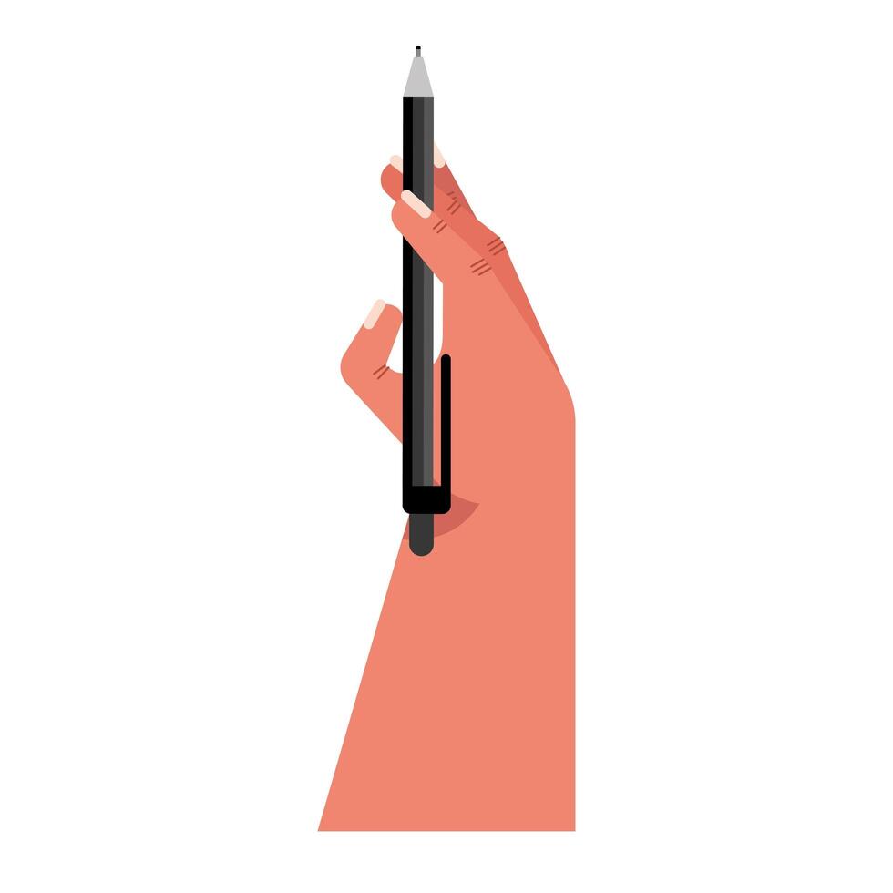 hand writing with pen vector