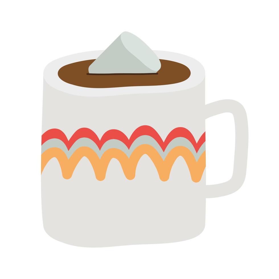 delicious chocolate cup vector