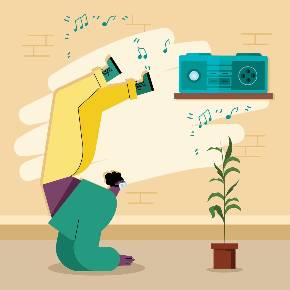 Break dancer design vector