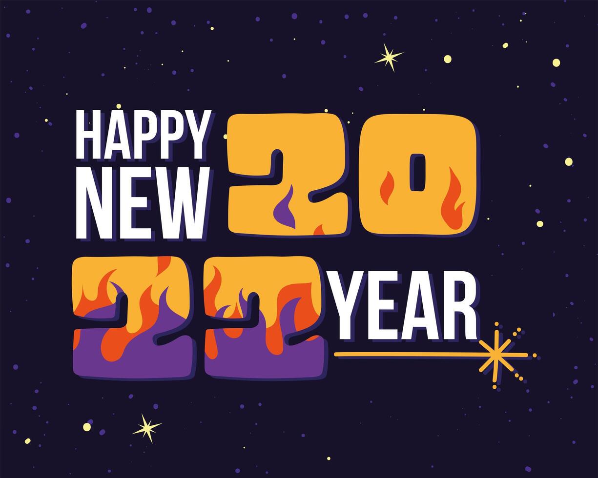 new year numbers onfire vector