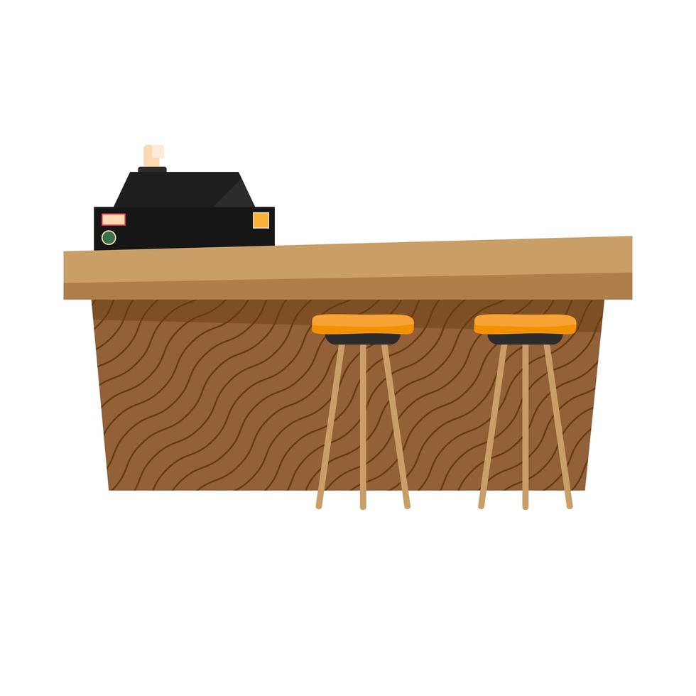 bar and chairs vector