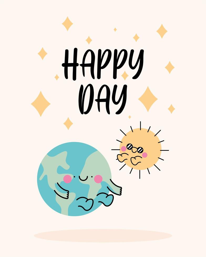 cartel de feliz dia vector