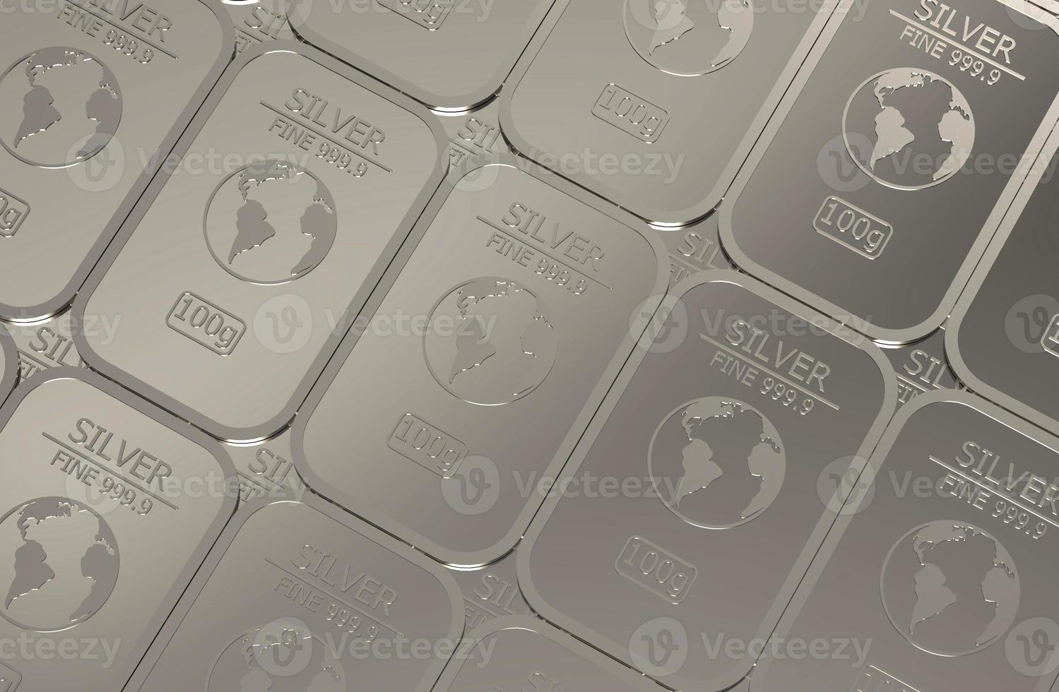 silver bullion wallpaper 3d illustration rendering photo