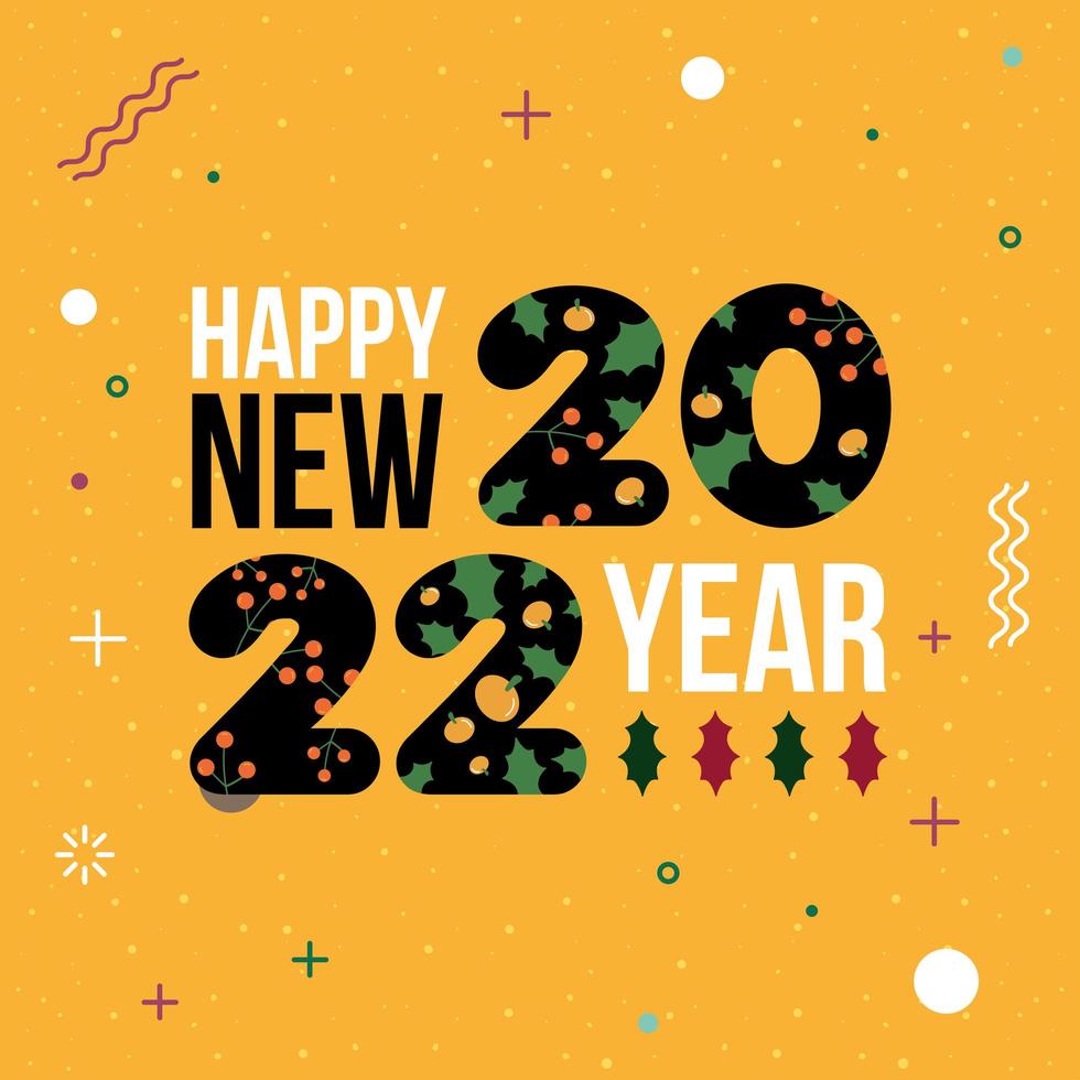 2022 new year poster vector