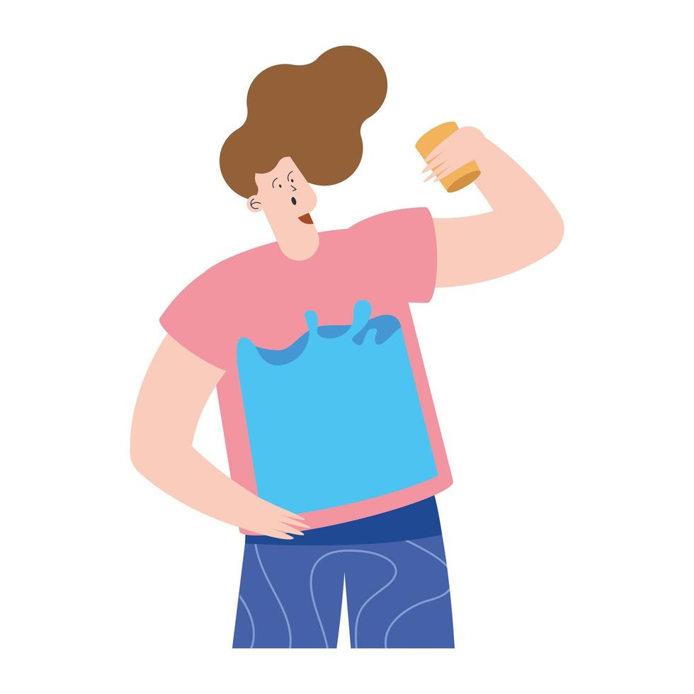 woman drinking water glass vector