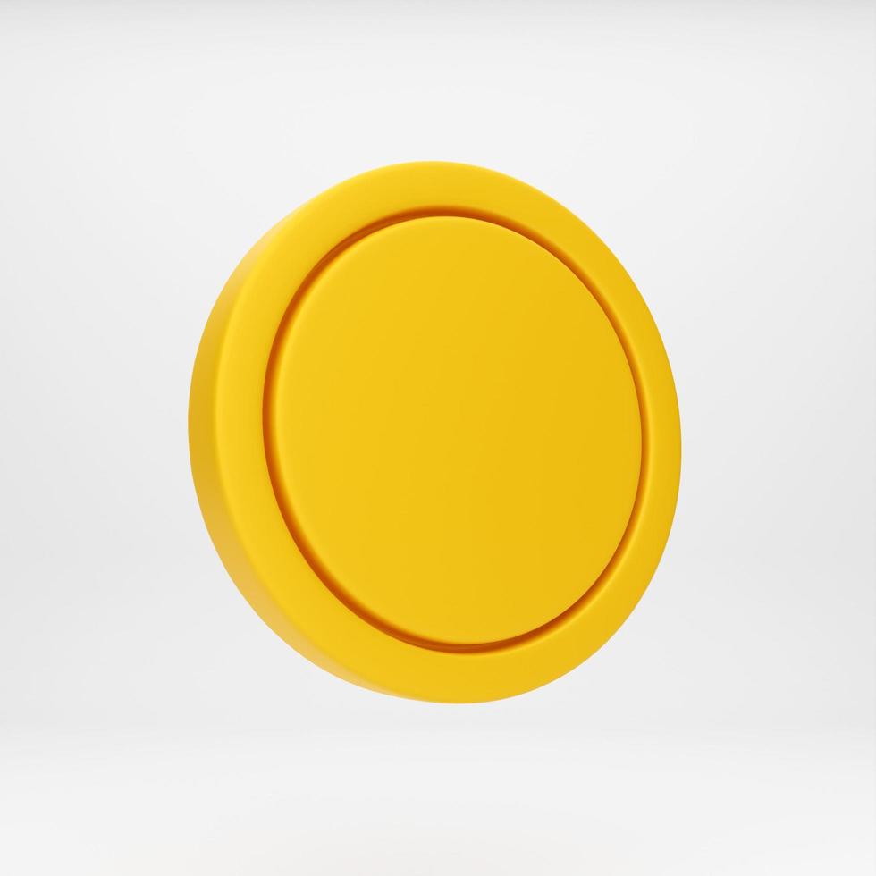 3d cartoon icon coin for mockup template presentation infographic  3d render illustration photo