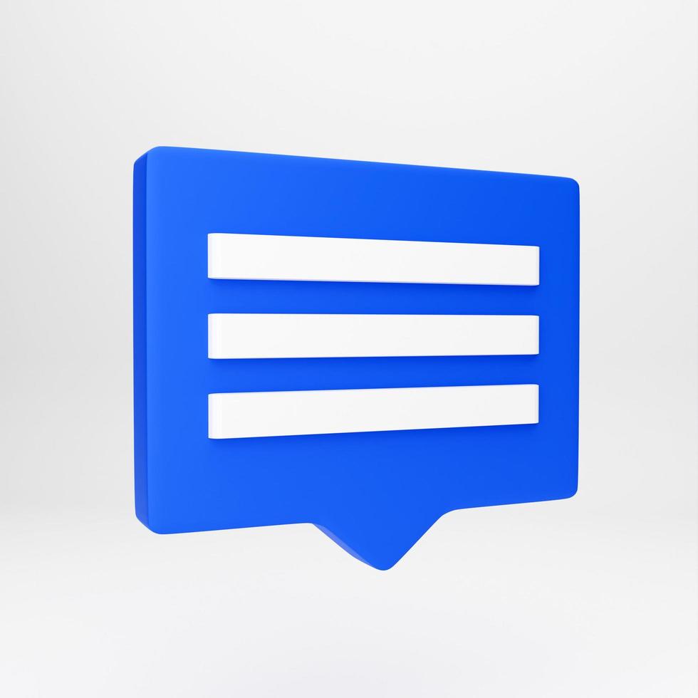 3d cartoon icon chat for mockup template presentation infographic  3d render illustration photo