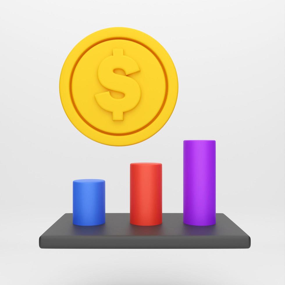 3d cartoon icon for mockup template presentation infographic  3d render illustration photo