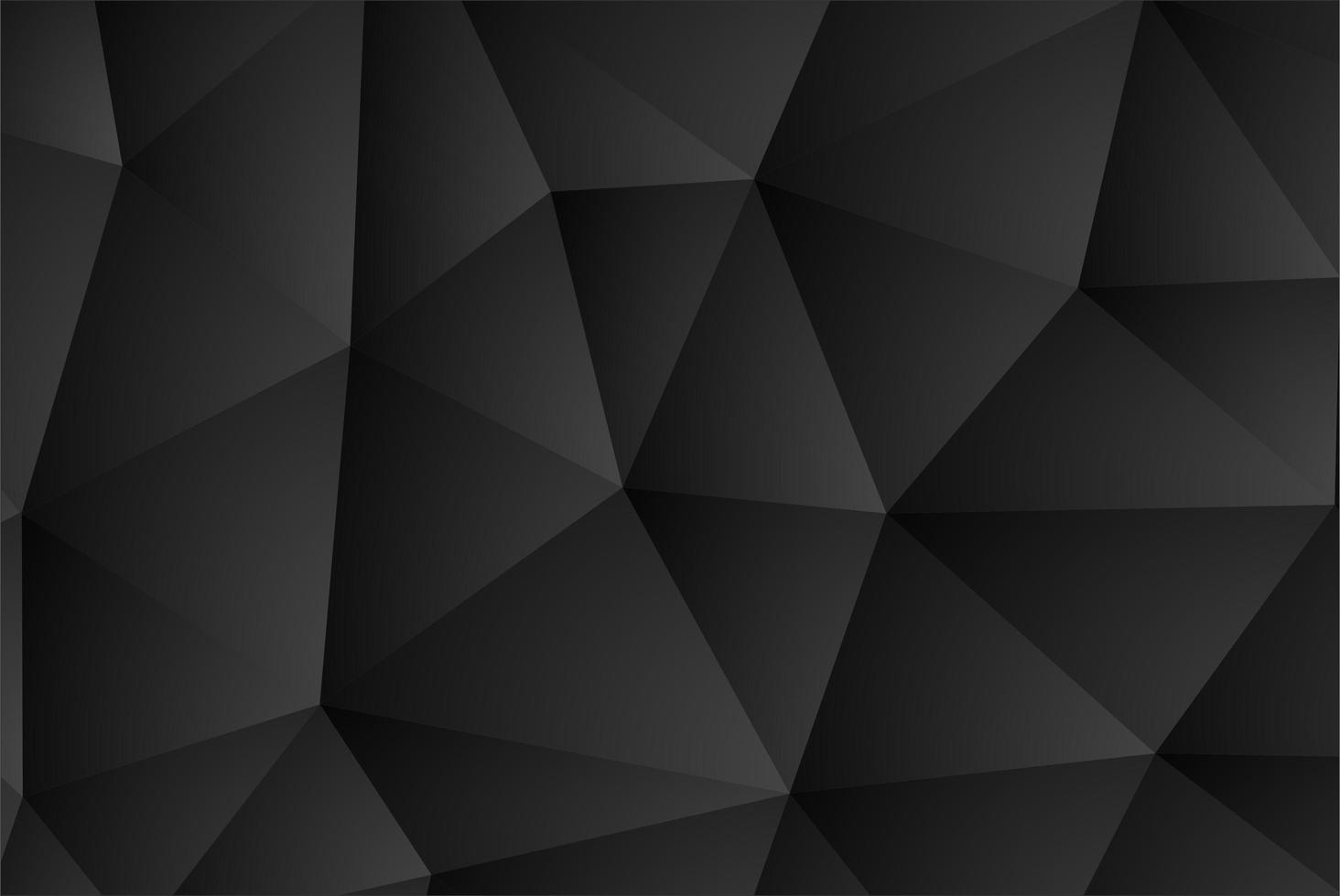 3d Black Geometric Shapes Background. Dark Abstract Triangles Gradient Parttern Wallpaper Free photo