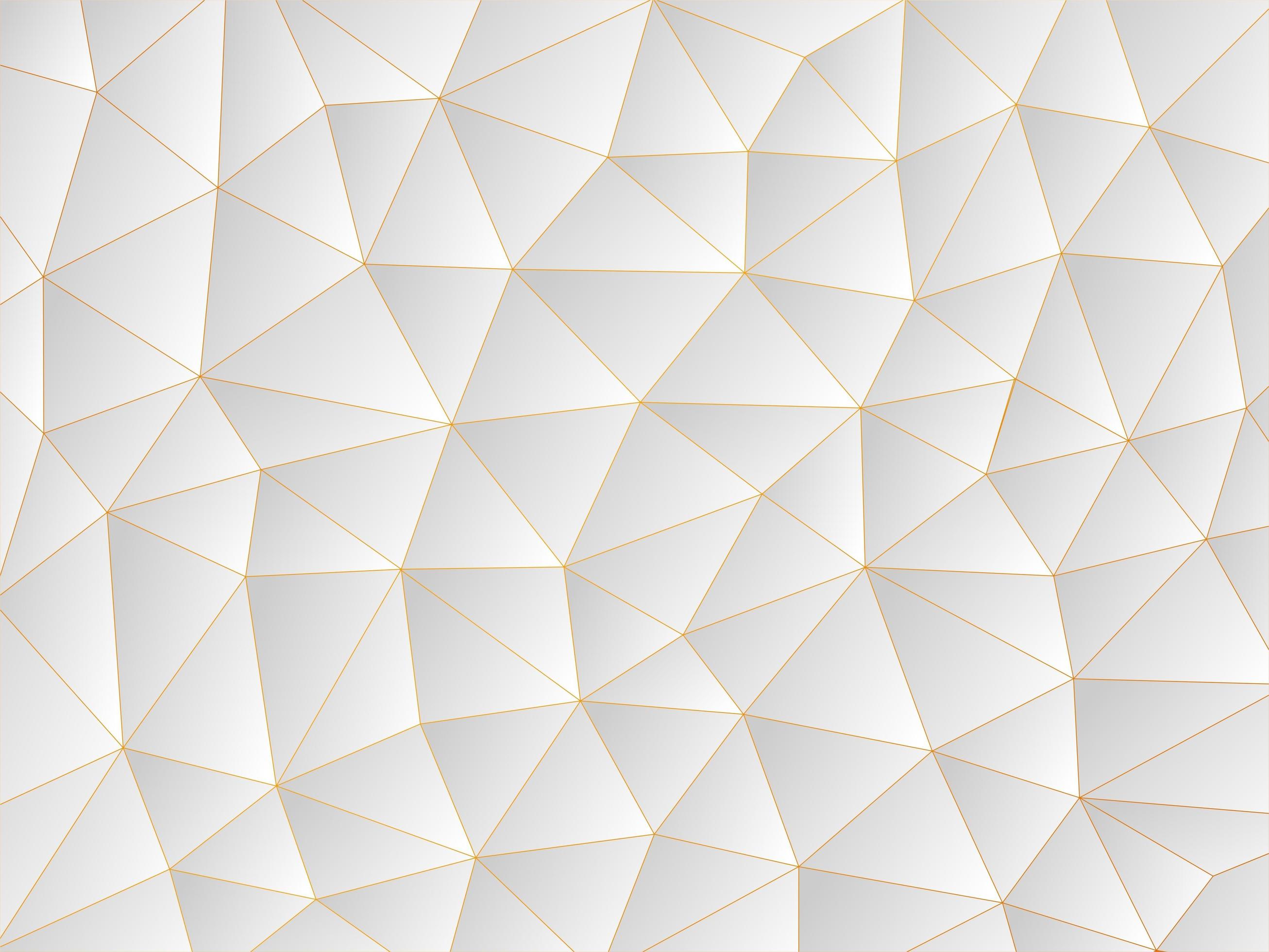 Light Abstract 3D Geometric Background. White Triangles With Gold Lines  Free Wallpaper 6165539 Stock Photo at Vecteezy
