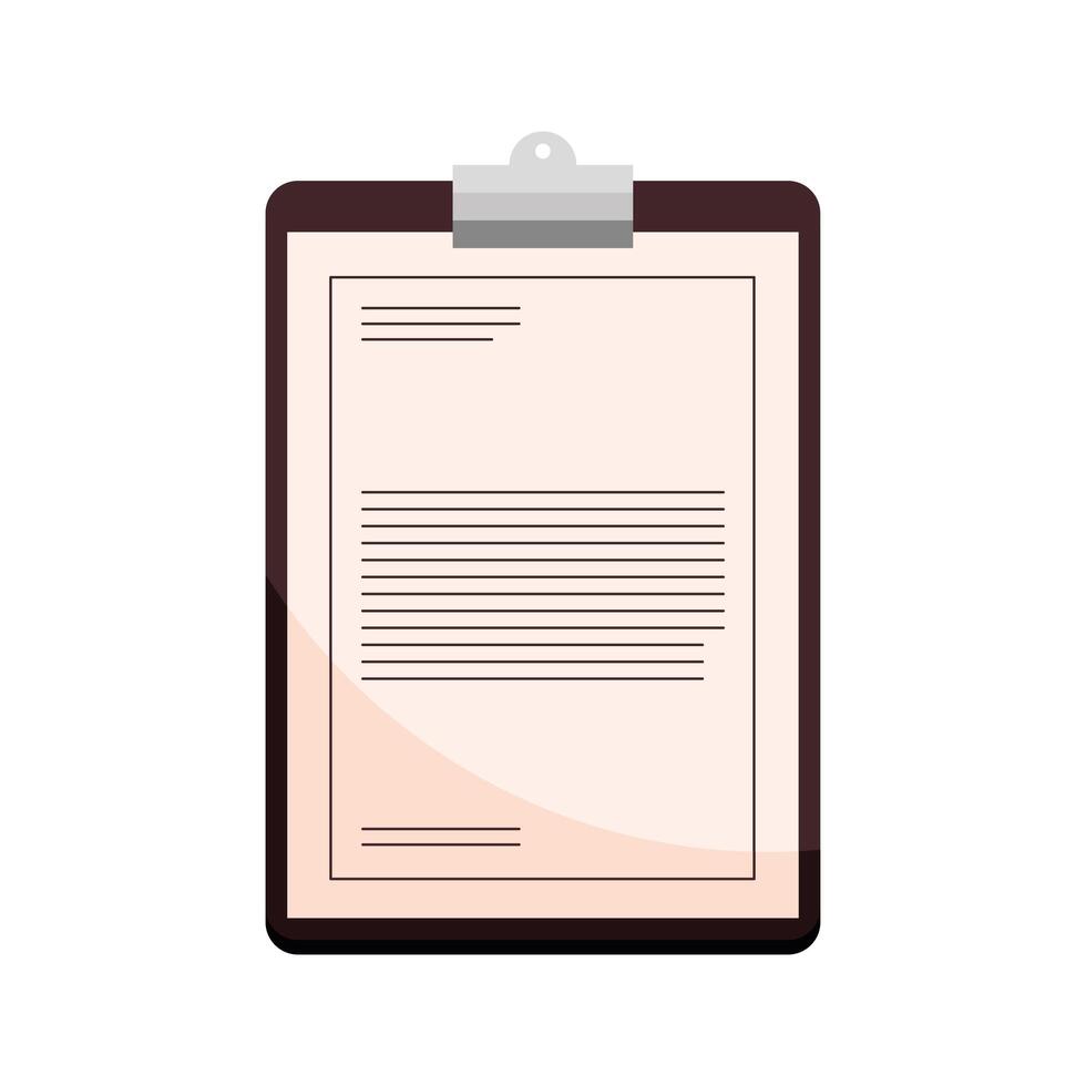 clipboard with document vector