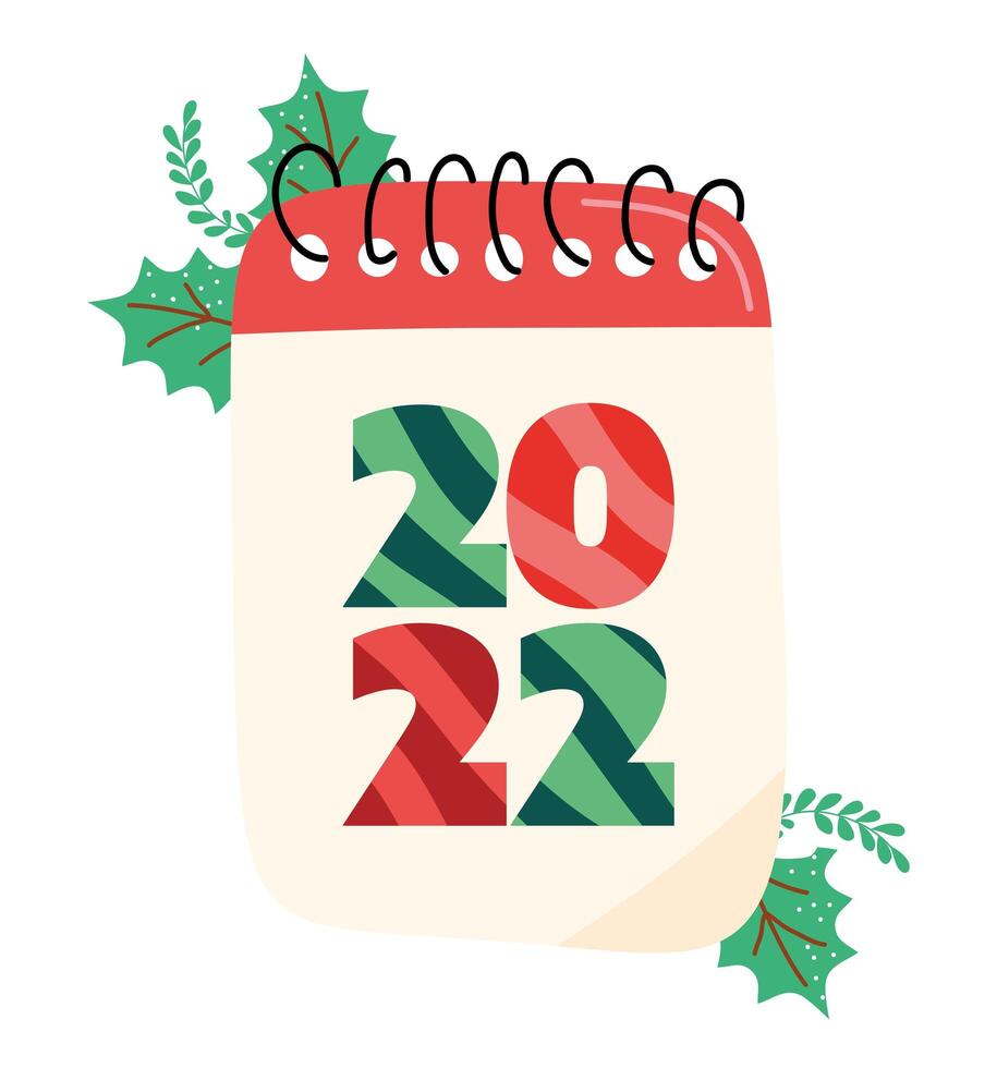 2022 new year calendar vector