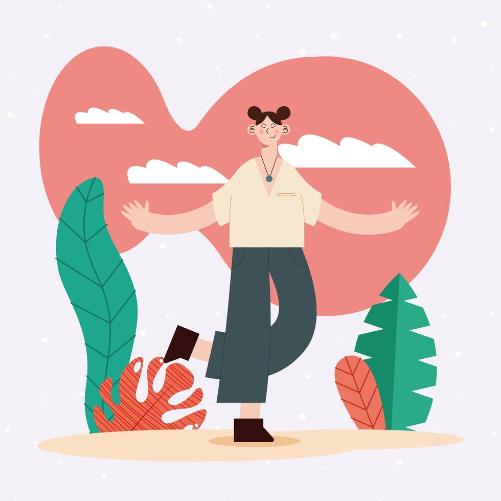 woman cartoon design vector