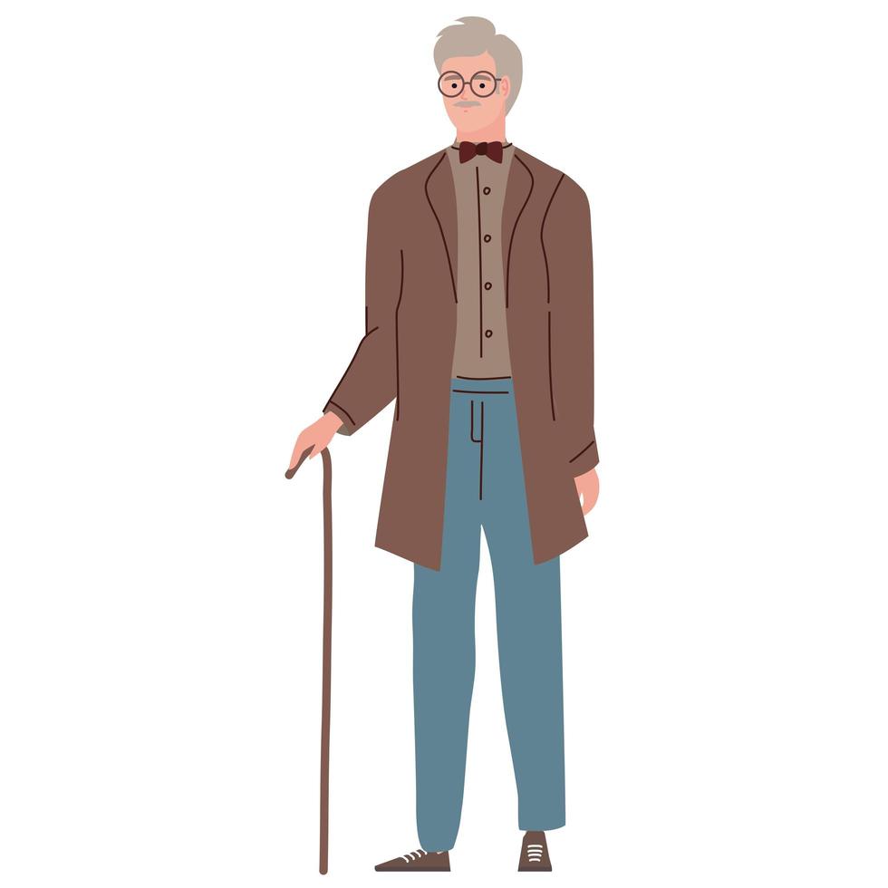 man wears elegant fashion clothes vector