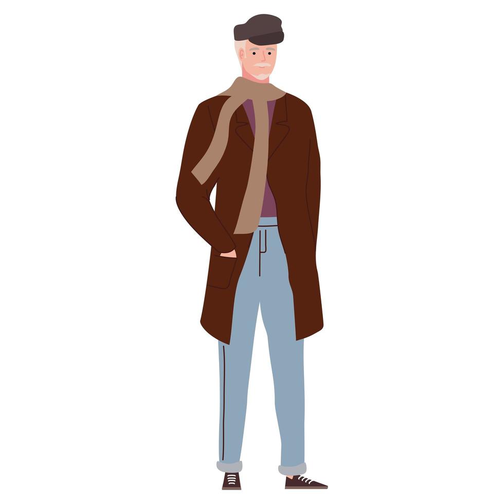 man in fashionable clothes vector