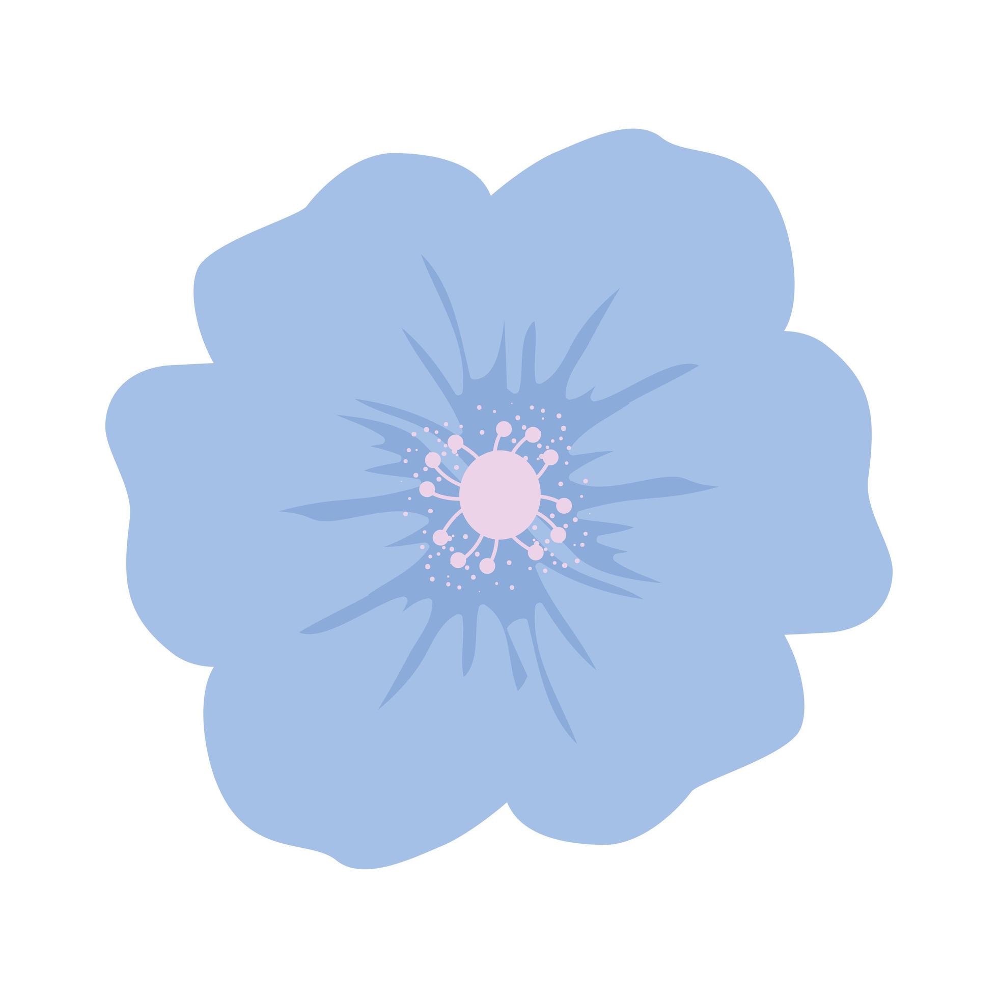 Isolated blue flower vector design 6166353 Vector Art at Vecteezy