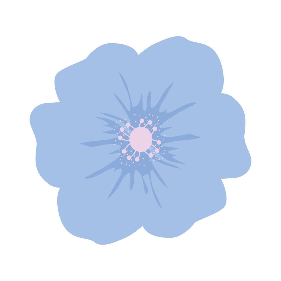 diseño de vector de flor azul aislado