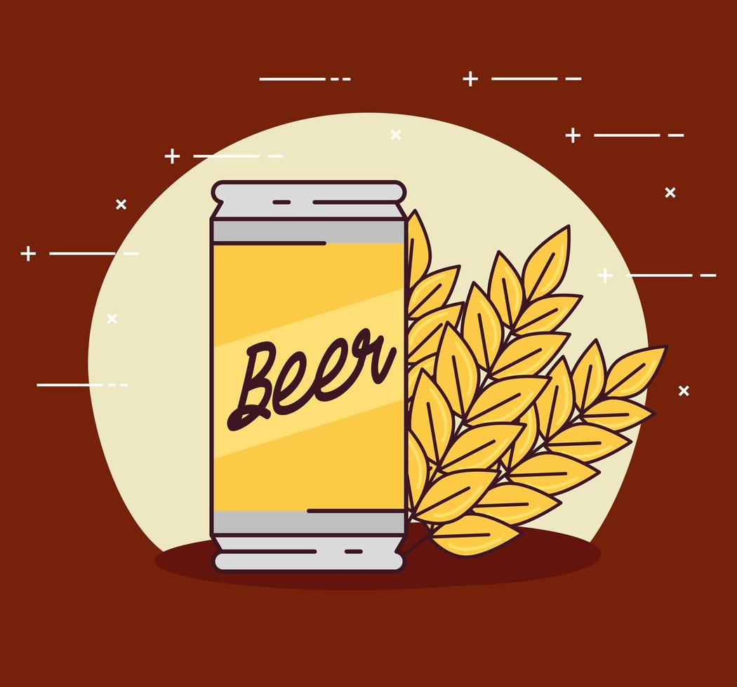 beer can with spike decoration vector