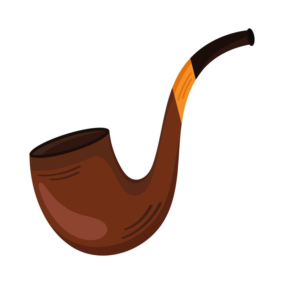 tobacco pipe for smoking vector