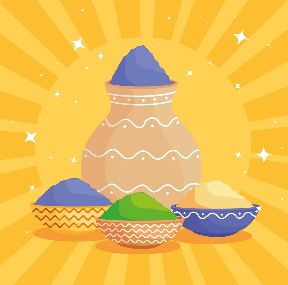 powder for holi celebration vector