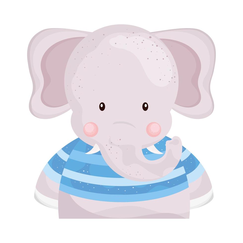 cute animal elephant vector