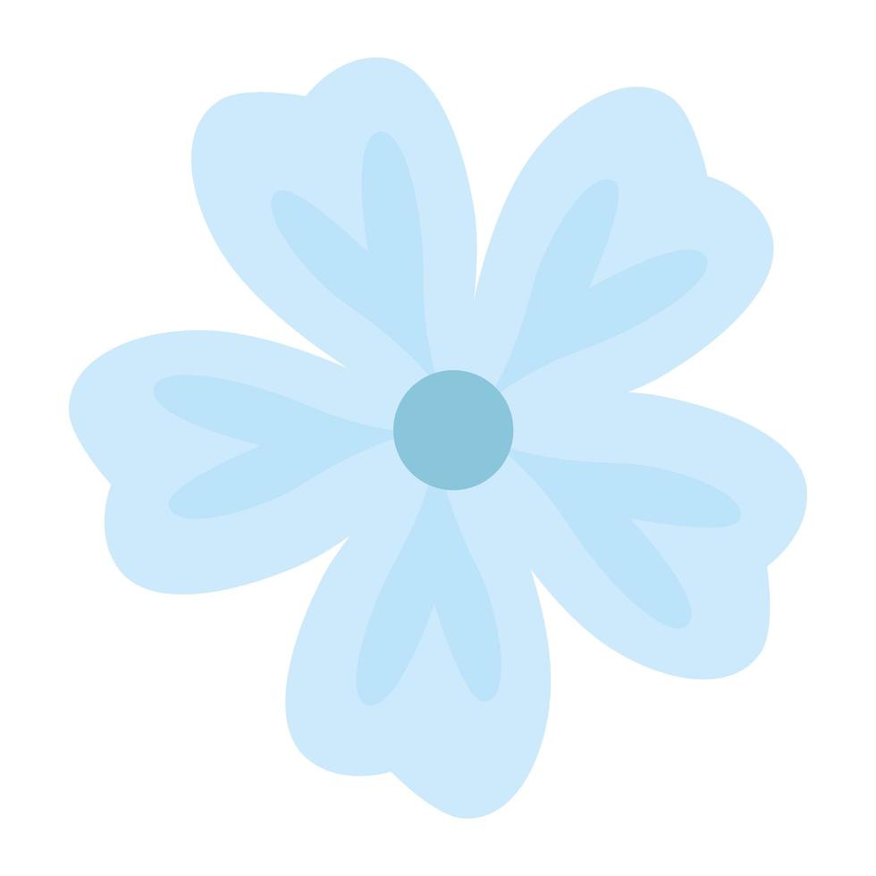 diseño de vector de flor azul aislado