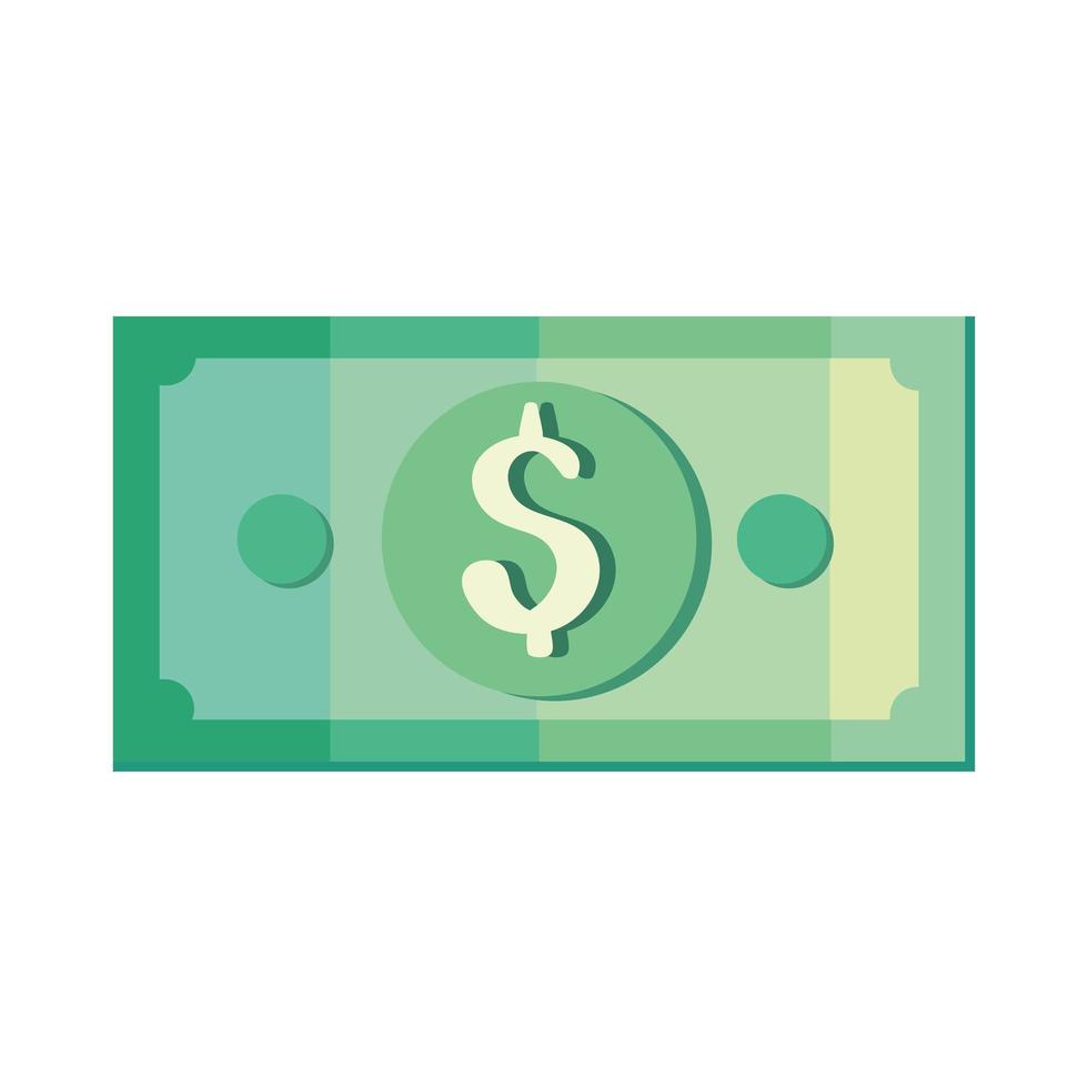 bill with dollar symbol vector