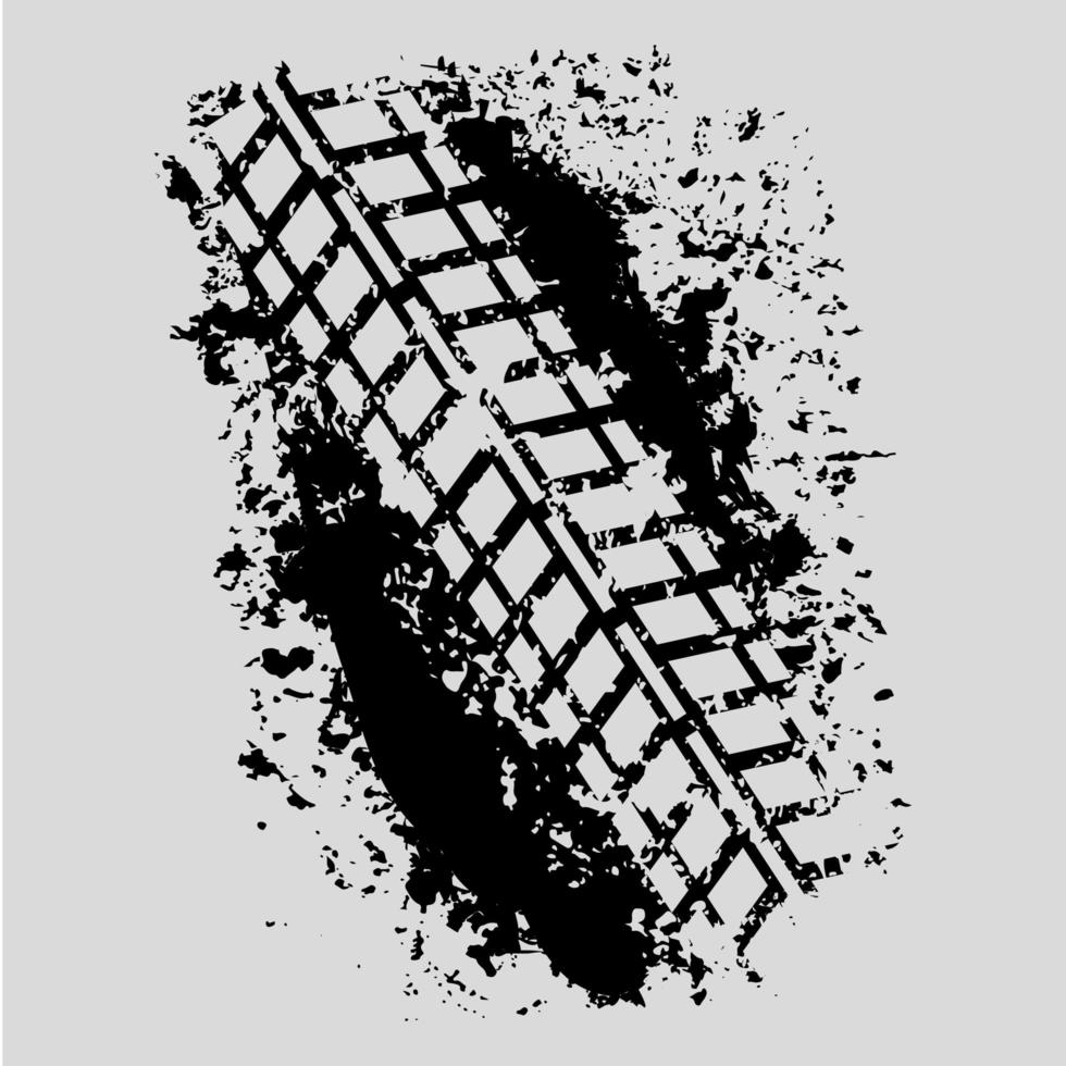 black tire track vector