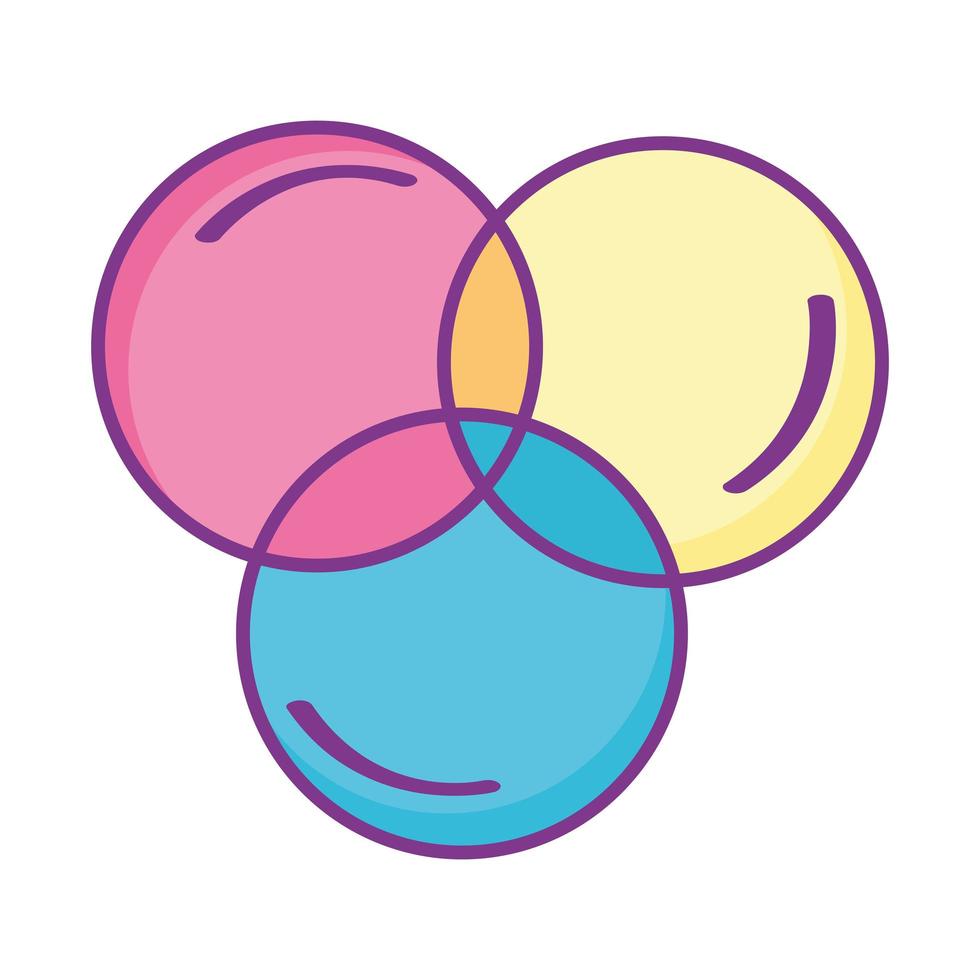 color wheel or color circle vector