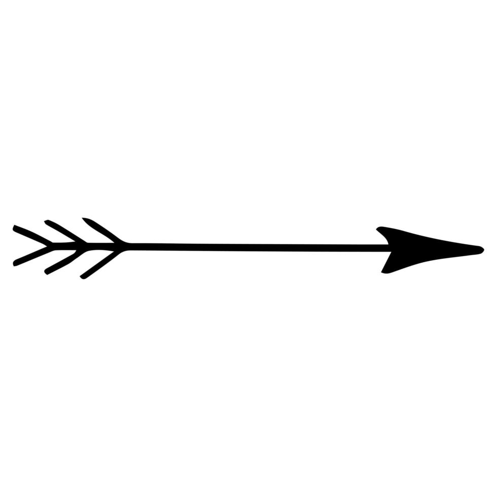 ilustración de contorno de flecha vector