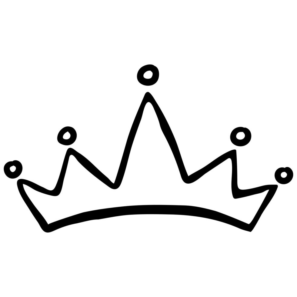 Crown Outline Sign vector