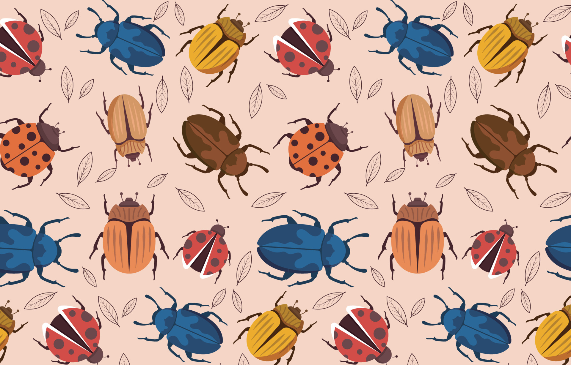 patrón de bichos de colores 6169366 Vector en Vecteezy