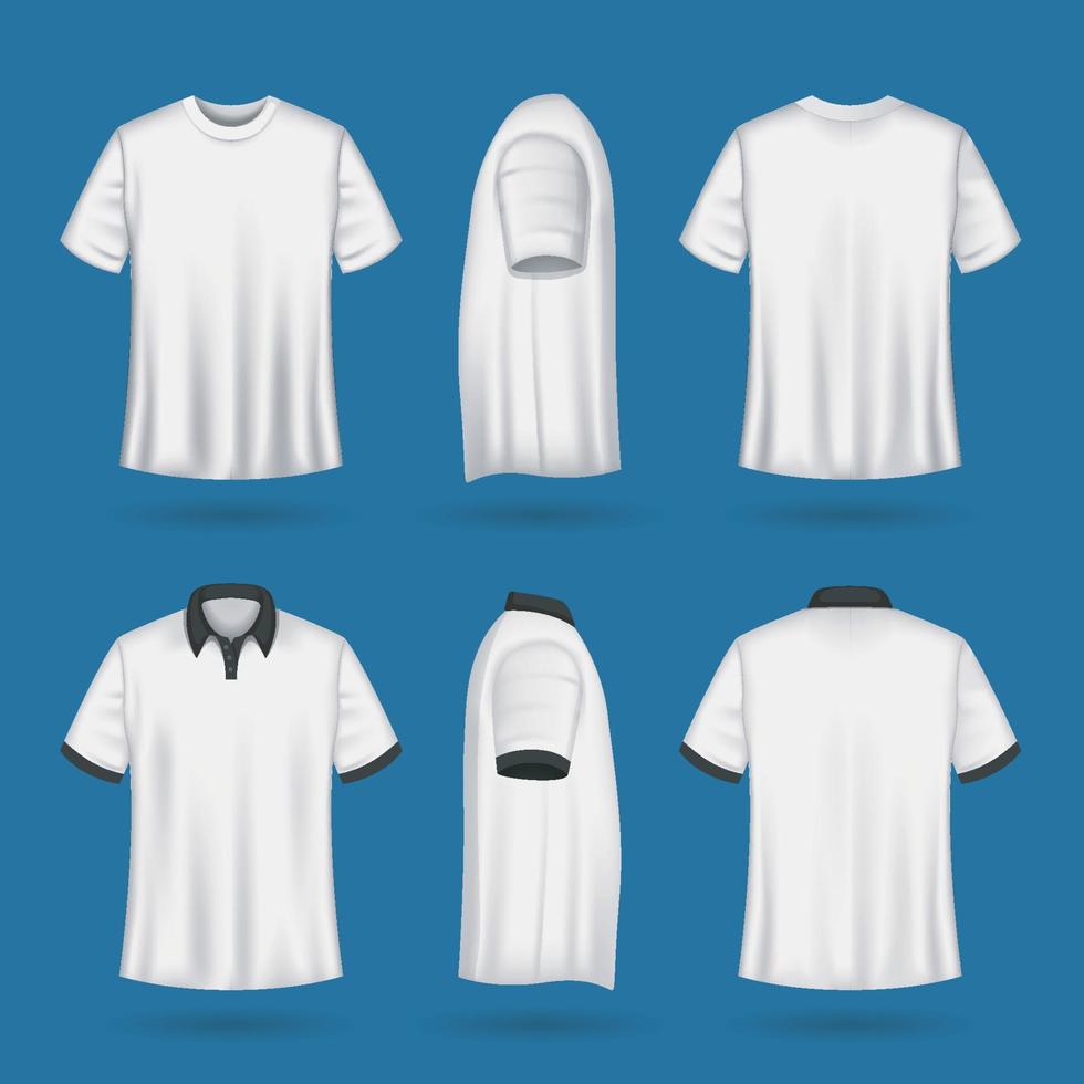 White 3d T-shirt Mockup vector