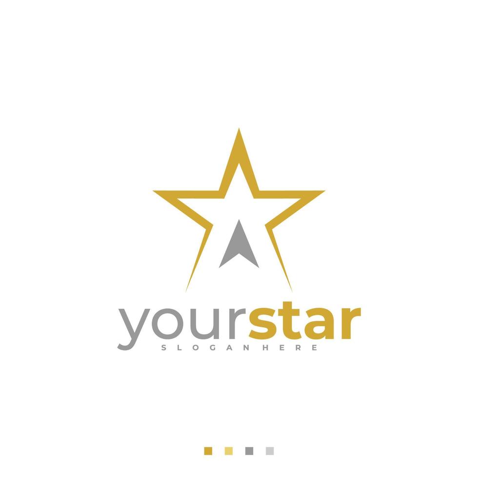 plantilla de vector de logotipo de estrella, conceptos creativos de diseño de logotipo de estrella