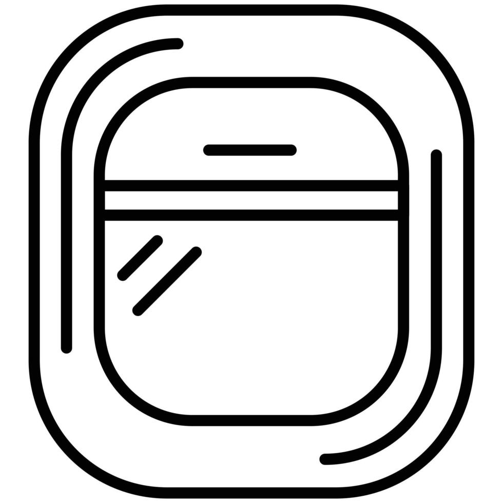 Aeroplane Window Line Icon vector