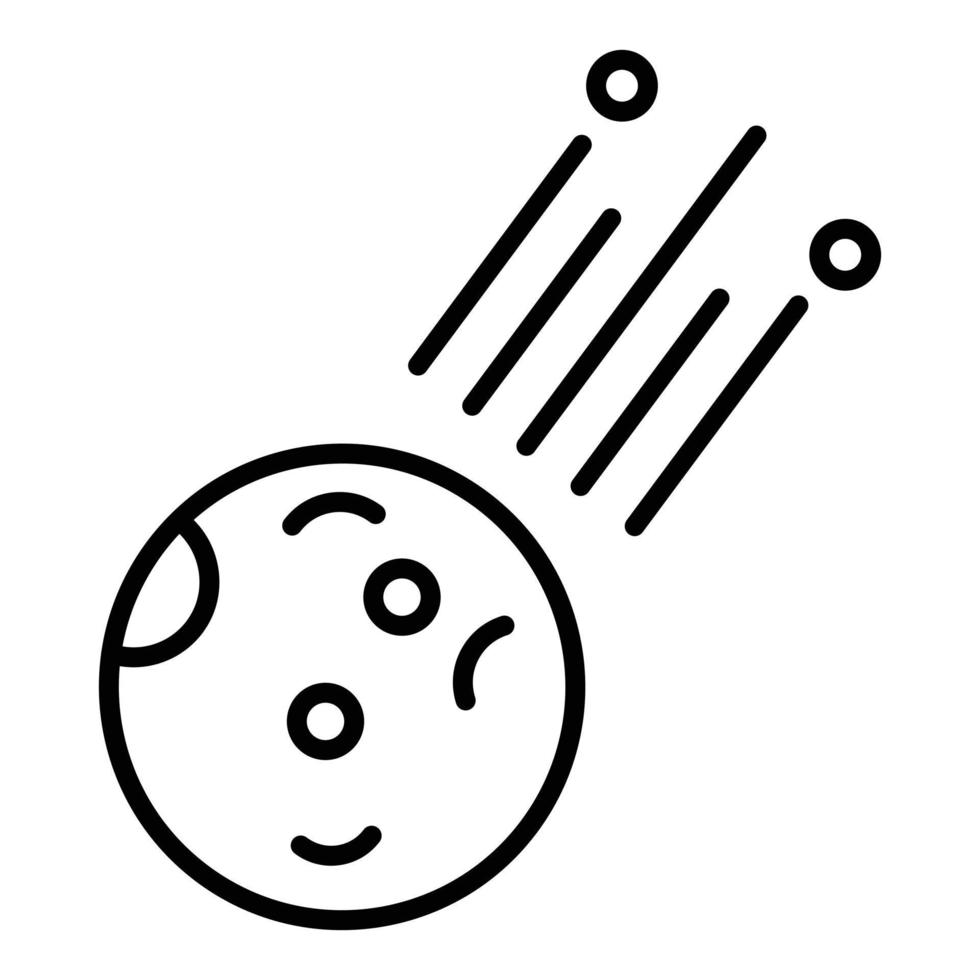 Asteroid Line Icon vector