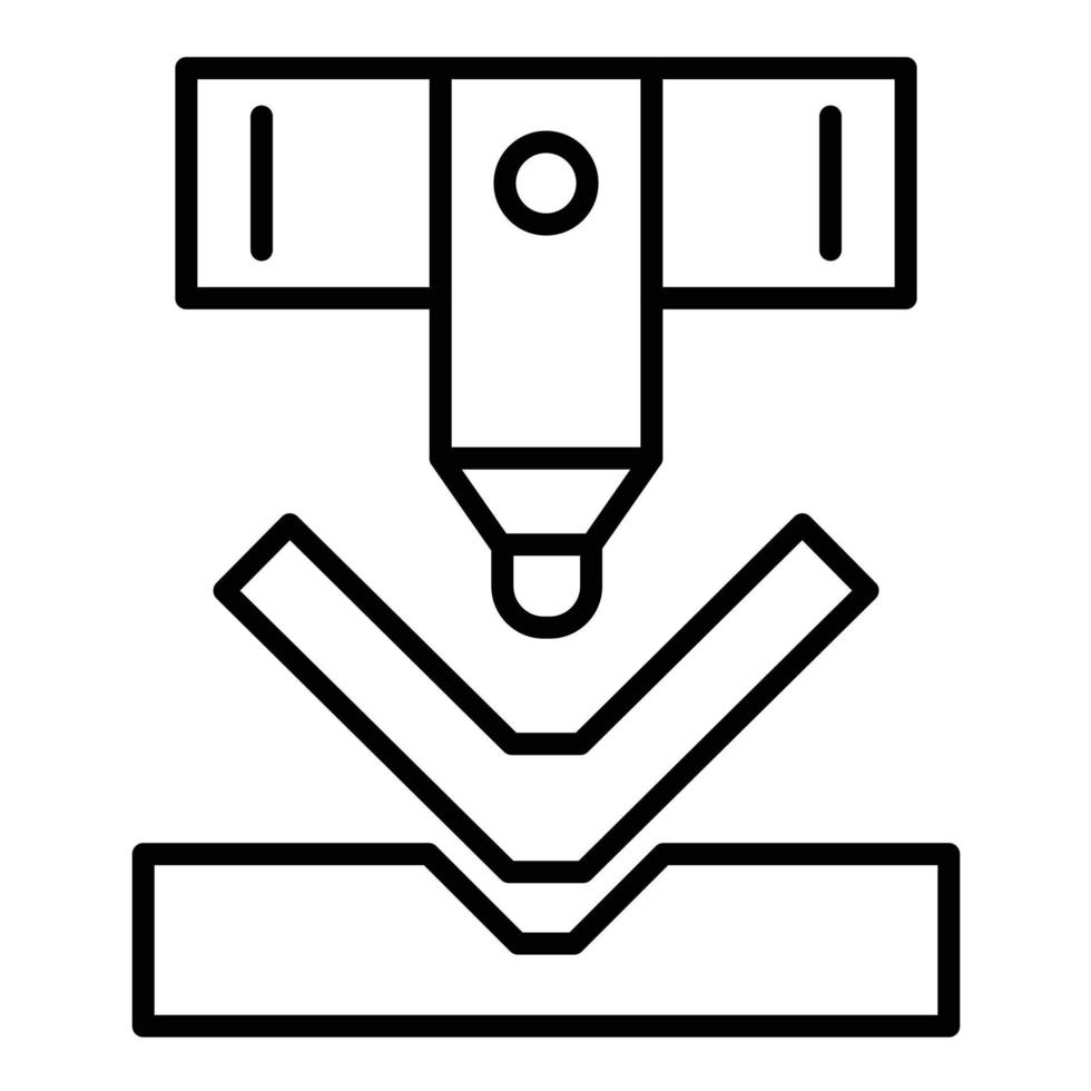 Bending Machine Line Icon vector
