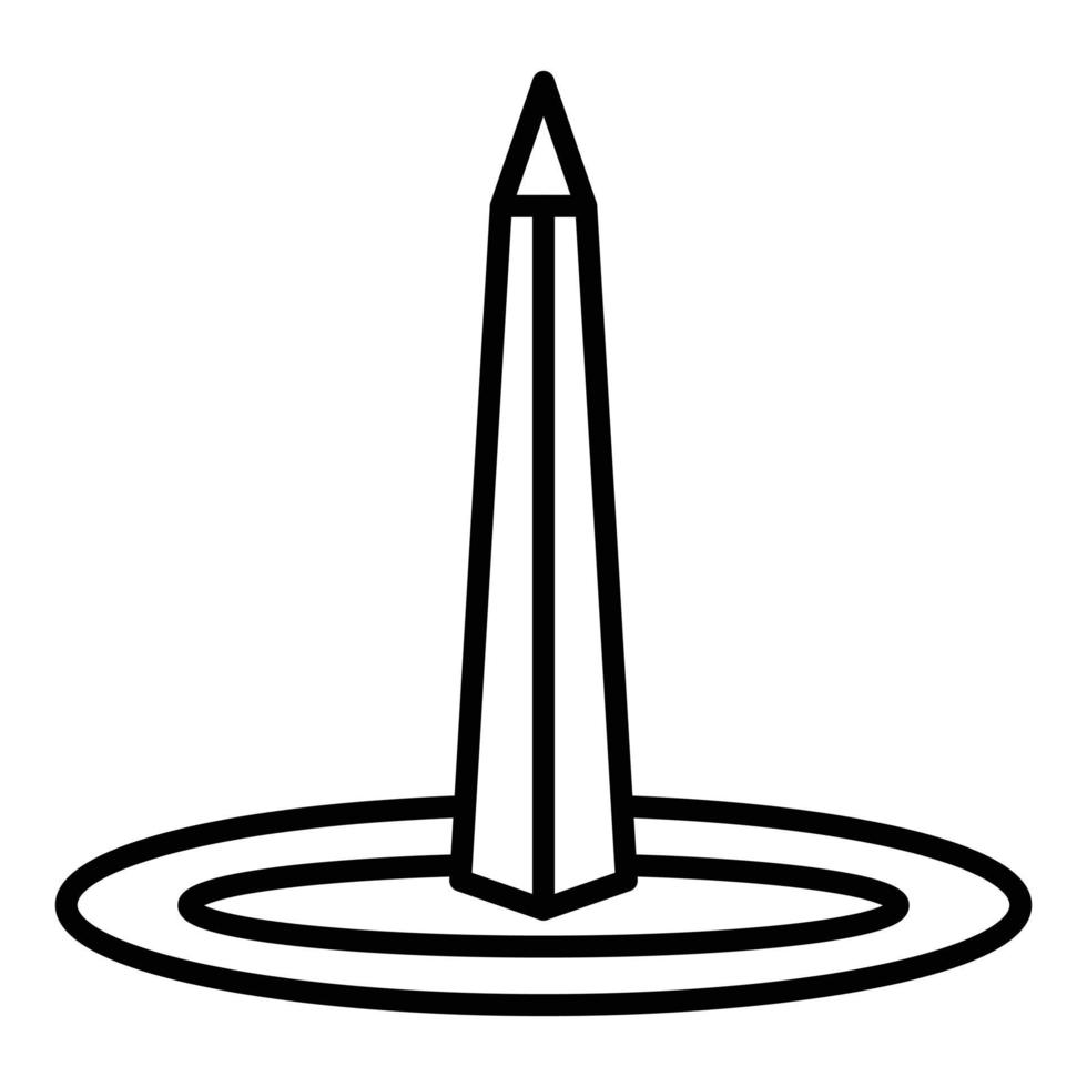 Obelisk Of Buenos Aires Line Icon vector