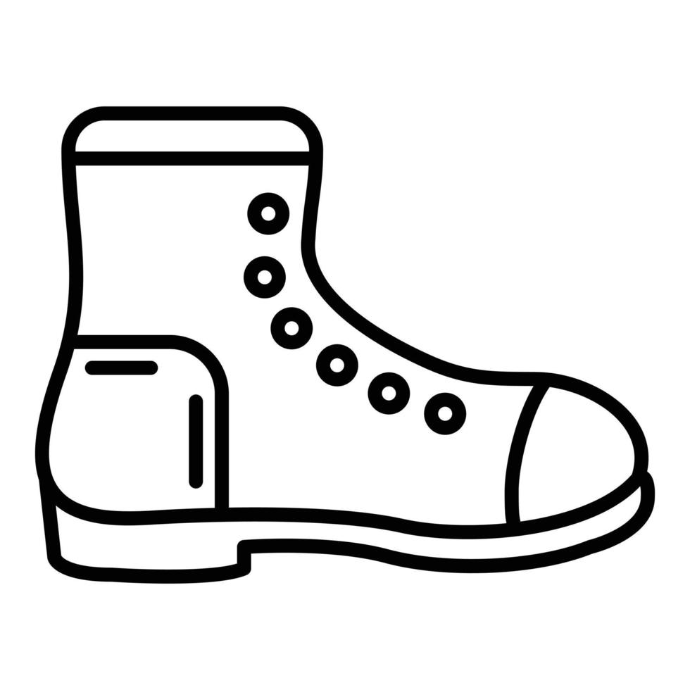 Army Boots Line Icon vector
