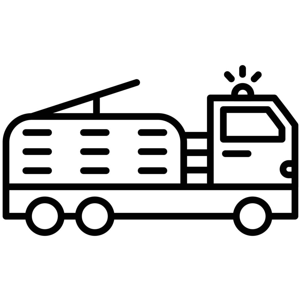 Ladder Truck Line Icon vector