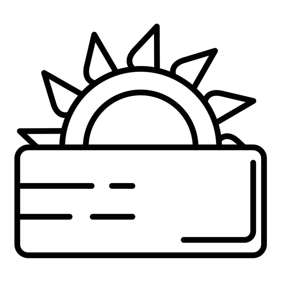 Table Saw Line Icon vector