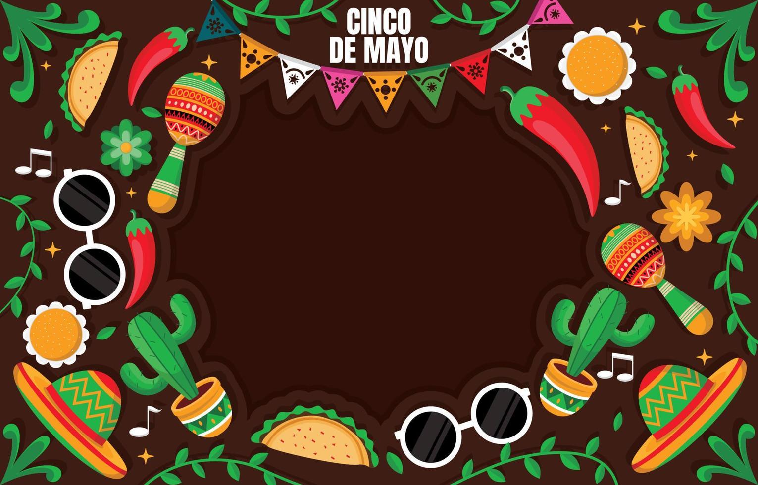 celebrar el concepto de cinco de mayo vector