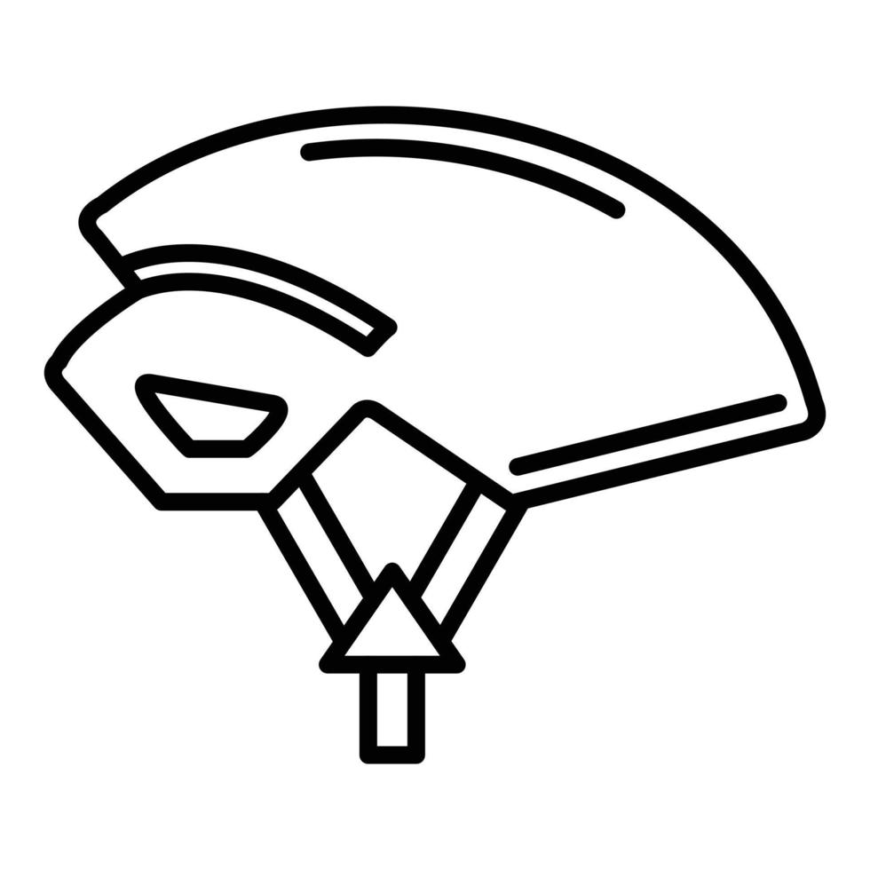 icono de línea de casco vector