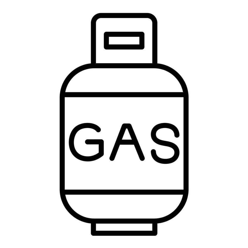 Gas Cylinders Line Icon vector